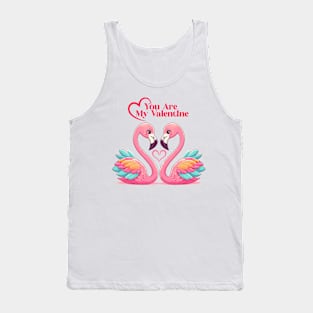 Flamingo Bird In Valentine Day Tank Top